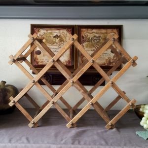Vintage Wood Wine Rack